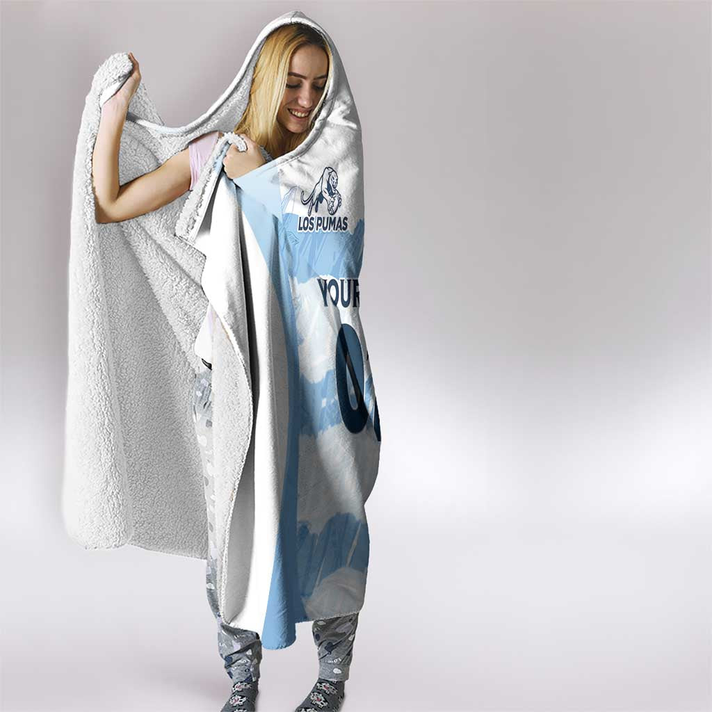 Argentina Rugby Los Pumas Custom Hooded Blanket Traditional Colors - Wonder Print Shop