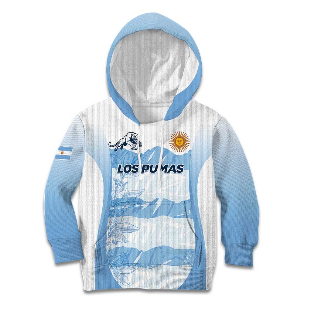 Argentina Rugby Los Pumas Custom Kid Hoodie Traditional Colors - Wonder Print Shop