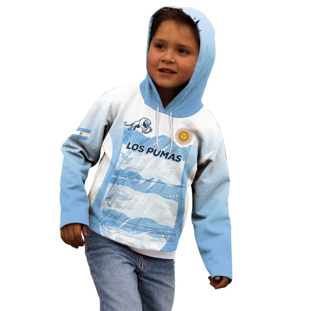 Argentina Rugby Los Pumas Custom Kid Hoodie Traditional Colors - Wonder Print Shop
