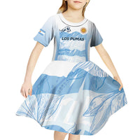 Argentina Rugby Los Pumas Custom Kid Short Sleeve Dress Traditional Colors - Wonder Print Shop