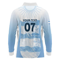Argentina Rugby Los Pumas Custom Long Sleeve Polo Shirt Traditional Colors - Wonder Print Shop