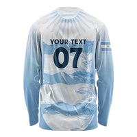 Argentina Rugby Los Pumas Custom Long Sleeve Shirt Traditional Colors - Wonder Print Shop