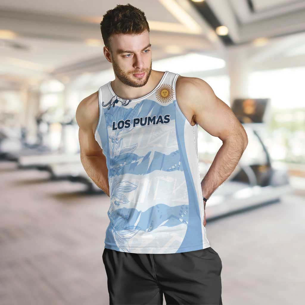 Argentina Rugby Los Pumas Custom Men Tank Top Traditional Colors - Wonder Print Shop
