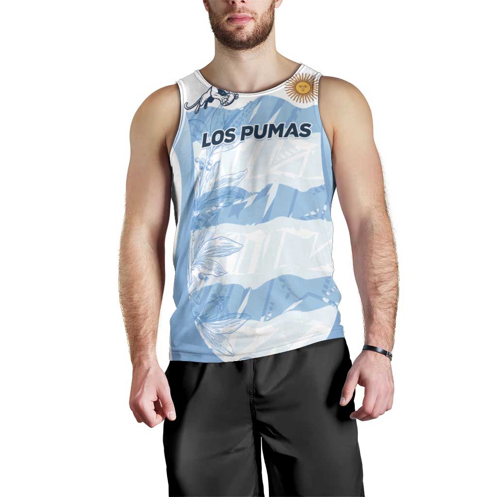 Argentina Rugby Los Pumas Custom Men Tank Top Traditional Colors - Wonder Print Shop