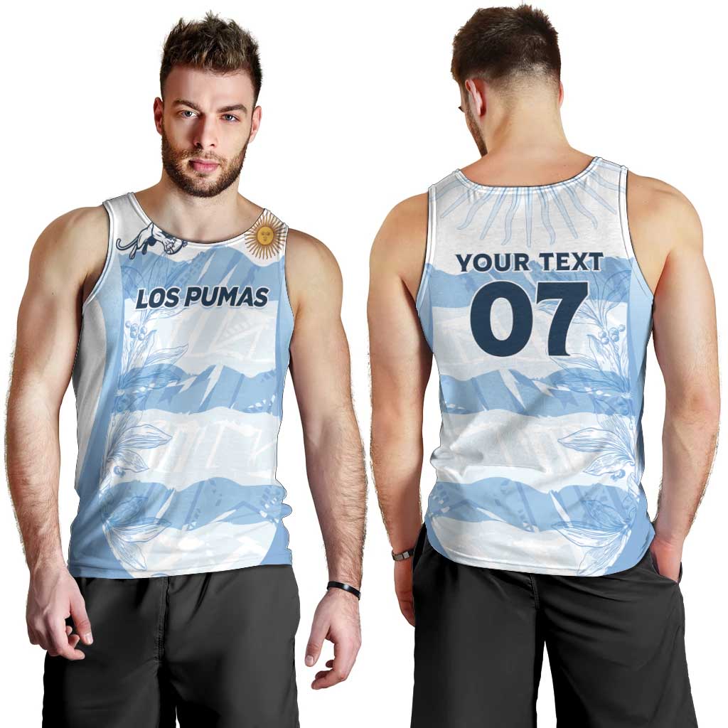 Argentina Rugby Los Pumas Custom Men Tank Top Traditional Colors - Wonder Print Shop