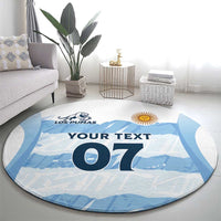 Argentina Rugby Los Pumas Custom Round Carpet Traditional Colors - Wonder Print Shop