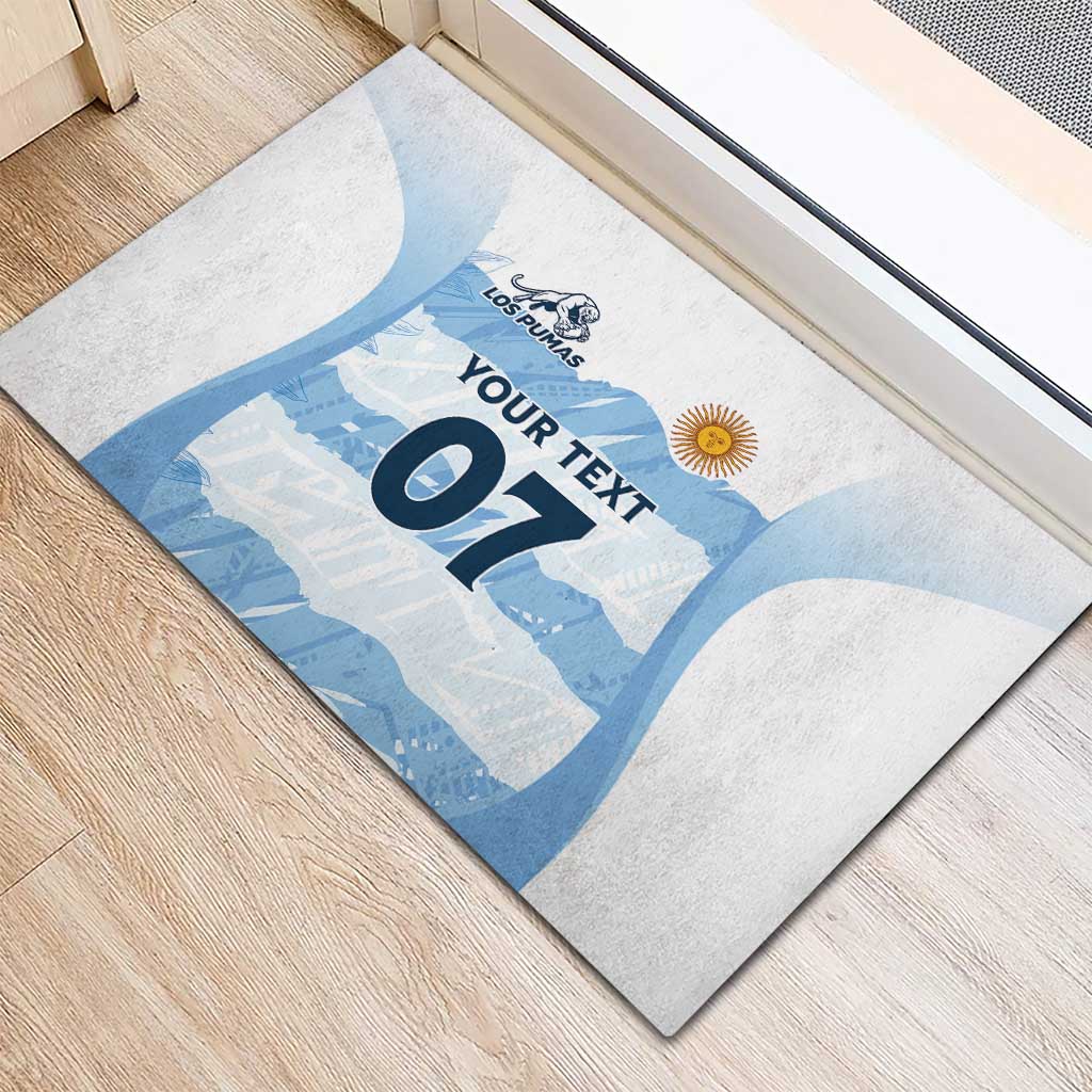 Argentina Rugby Los Pumas Custom Rubber Doormat Traditional Colors - Wonder Print Shop