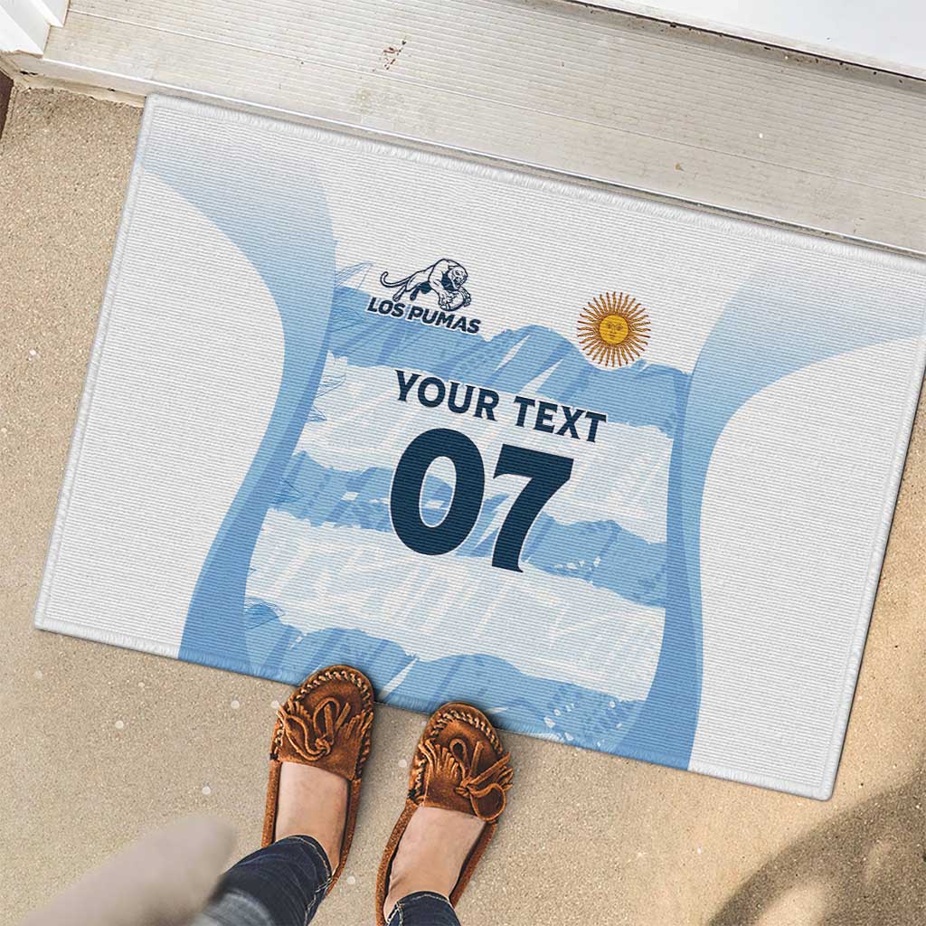 Argentina Rugby Los Pumas Custom Rubber Doormat Traditional Colors - Wonder Print Shop