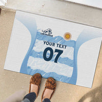 Argentina Rugby Los Pumas Custom Rubber Doormat Traditional Colors - Wonder Print Shop