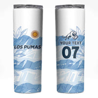 Argentina Rugby Los Pumas Custom Skinny Tumbler Traditional Colors - Wonder Print Shop