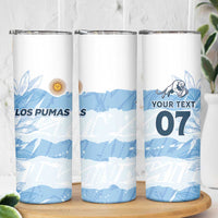 Argentina Rugby Los Pumas Custom Skinny Tumbler Traditional Colors - Wonder Print Shop