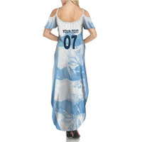 Argentina Rugby Los Pumas Custom Summer Maxi Dress Traditional Colors - Wonder Print Shop
