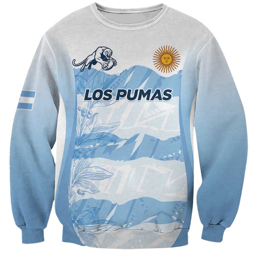Argentina Rugby Los Pumas Custom Sweatshirt Traditional Colors - Wonder Print Shop