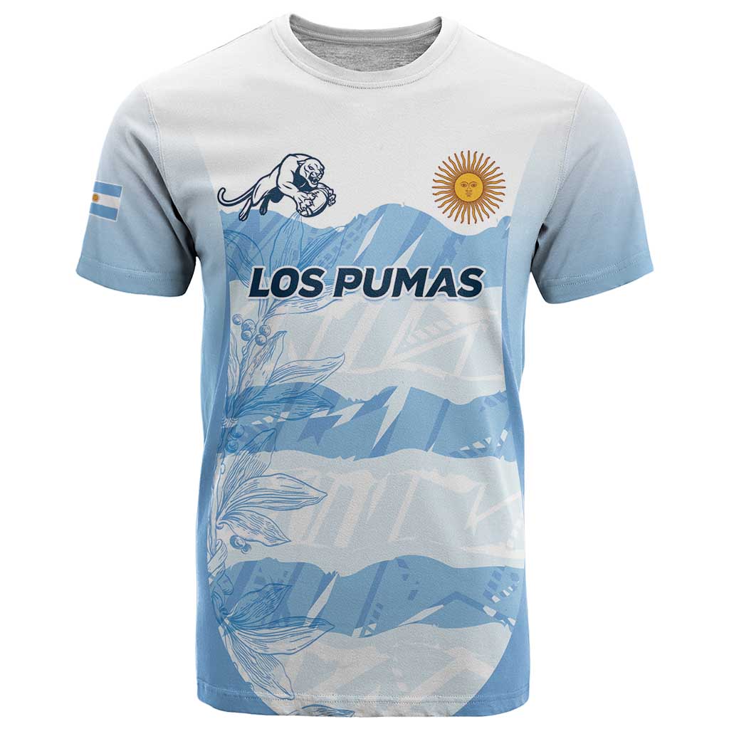 Argentina Rugby Los Pumas Custom T Shirt Traditional Colors - Wonder Print Shop