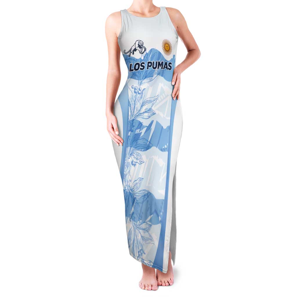 Argentina Rugby Los Pumas Custom Tank Maxi Dress Traditional Colors - Wonder Print Shop