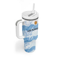 Argentina Rugby Los Pumas Custom Tumbler With Handle Traditional Colors - Wonder Print Shop