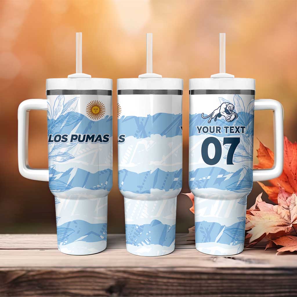 Argentina Rugby Los Pumas Custom Tumbler With Handle Traditional Colors - Wonder Print Shop