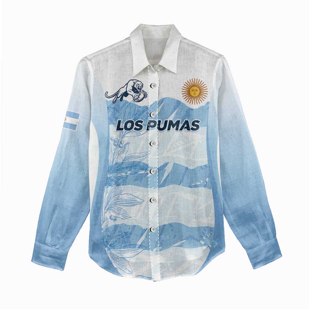 Argentina Rugby Los Pumas Custom Women Casual Shirt Traditional Colors - Wonder Print Shop