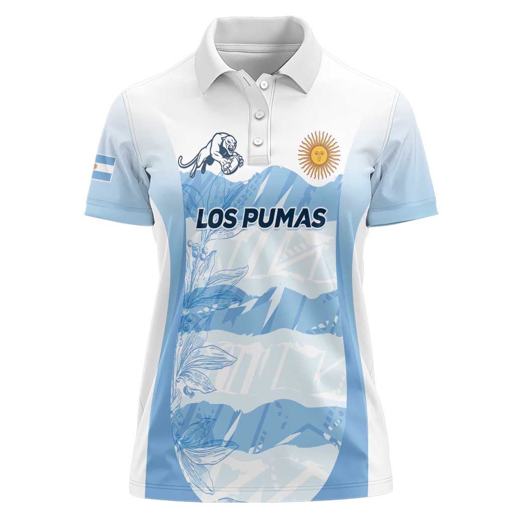 Argentina Rugby Los Pumas Custom Women Polo Shirt Traditional Colors - Wonder Print Shop