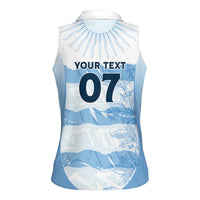 Argentina Rugby Los Pumas Custom Women Sleeveless Polo Shirt Traditional Colors - Wonder Print Shop