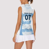 Argentina Rugby Los Pumas Custom Women Sleeveless Polo Shirt Traditional Colors - Wonder Print Shop