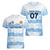 Argentina Rugby Los Pumas Custom Women V-Neck T-Shirt Traditional Colors - Wonder Print Shop