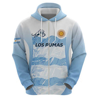 Argentina Rugby Los Pumas Custom Zip Hoodie Traditional Colors - Wonder Print Shop