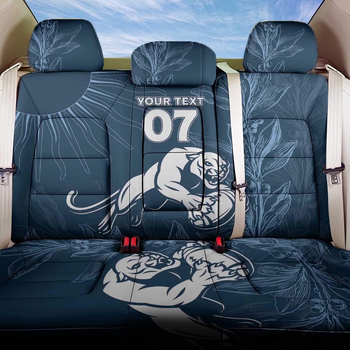 Argentina Rugby Los Pumas Custom Back Car Seat Cover Laurel Wreath Inspired - Wonder Print Shop