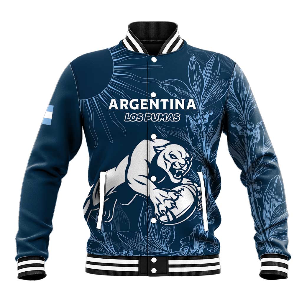 Argentina Rugby Los Pumas Custom Baseball Jacket Laurel Wreath Inspired - Wonder Print Shop