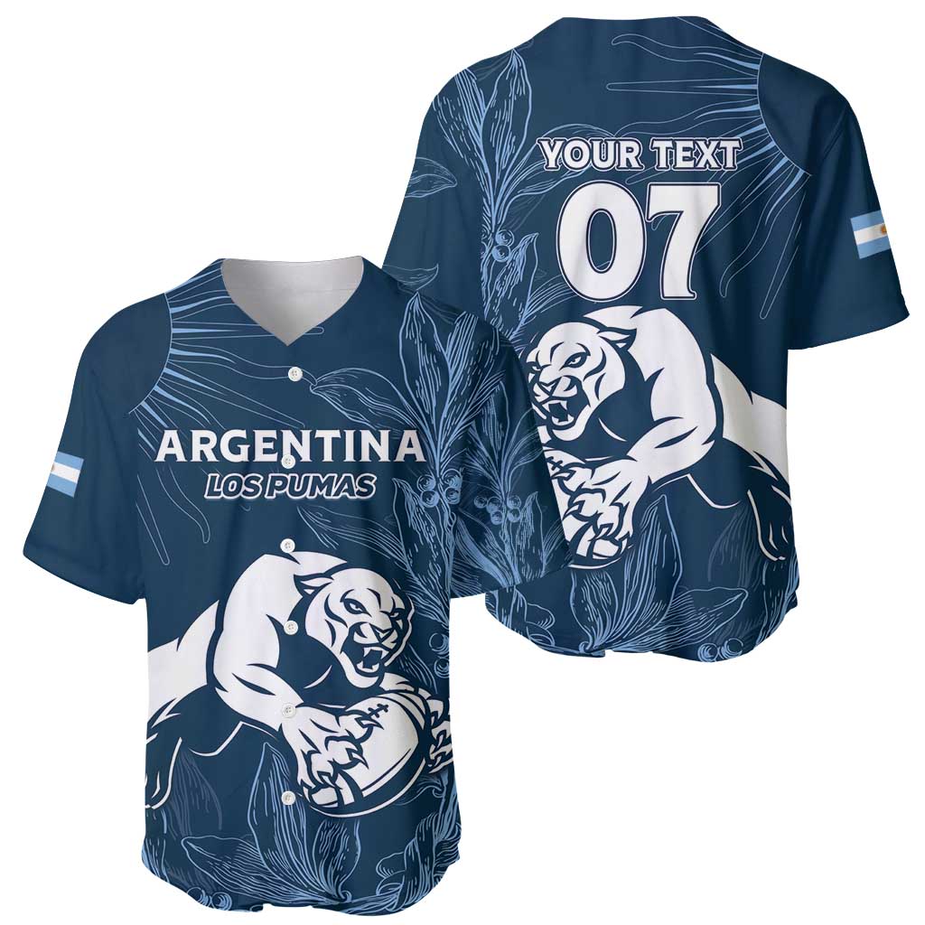 Argentina Rugby Los Pumas Custom Baseball Jersey Laurel Wreath Inspired - Wonder Print Shop
