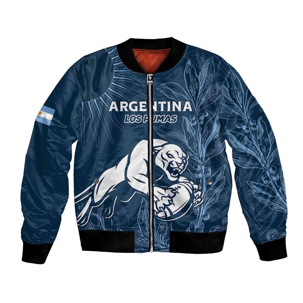Argentina Rugby Los Pumas Custom Bomber Jacket Laurel Wreath Inspired - Wonder Print Shop