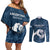 Argentina Rugby Los Pumas Custom Couples Matching Off Shoulder Short Dress and Long Sleeve Button Shirt Laurel Wreath Inspired - Wonder Print Shop