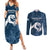 Argentina Rugby Los Pumas Custom Couples Matching Summer Maxi Dress and Long Sleeve Button Shirt Laurel Wreath Inspired - Wonder Print Shop