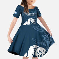 Argentina Rugby Los Pumas Custom Family Matching Long Sleeve Bodycon Dress and Hawaiian Shirt Laurel Wreath Inspired - Wonder Print Shop
