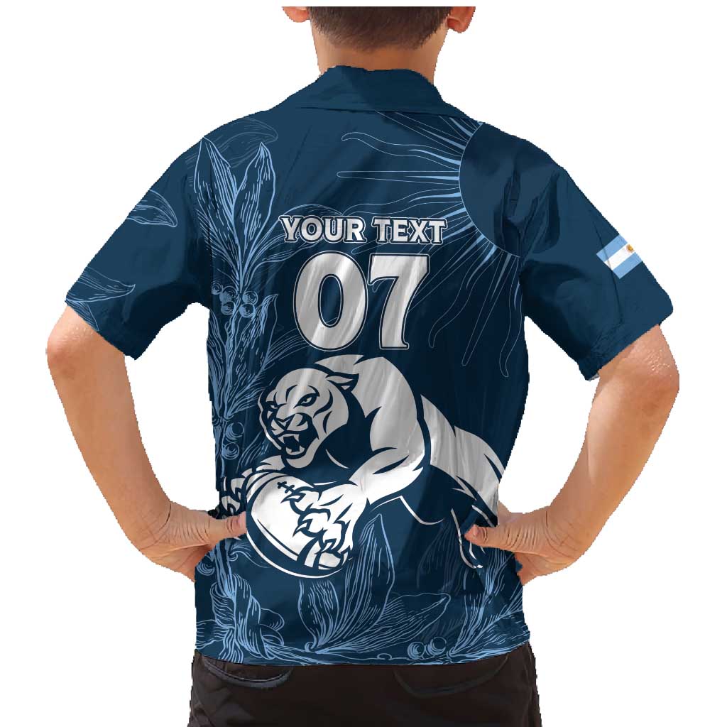 Argentina Rugby Los Pumas Custom Family Matching Mermaid Dress and Hawaiian Shirt Laurel Wreath Inspired - Wonder Print Shop