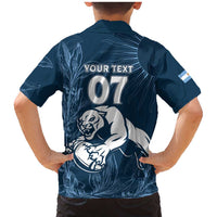 Argentina Rugby Los Pumas Custom Family Matching Mermaid Dress and Hawaiian Shirt Laurel Wreath Inspired - Wonder Print Shop