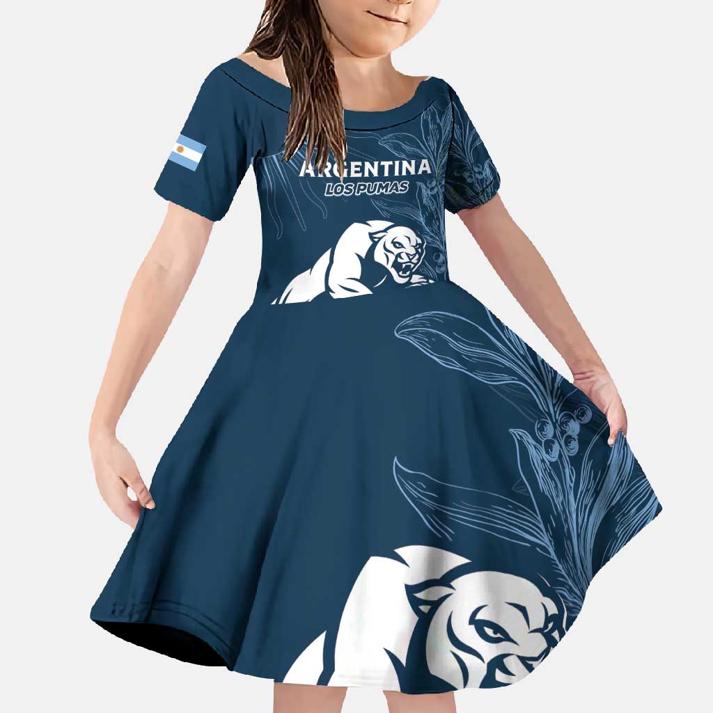 Argentina Rugby Los Pumas Custom Family Matching Mermaid Dress and Hawaiian Shirt Laurel Wreath Inspired - Wonder Print Shop