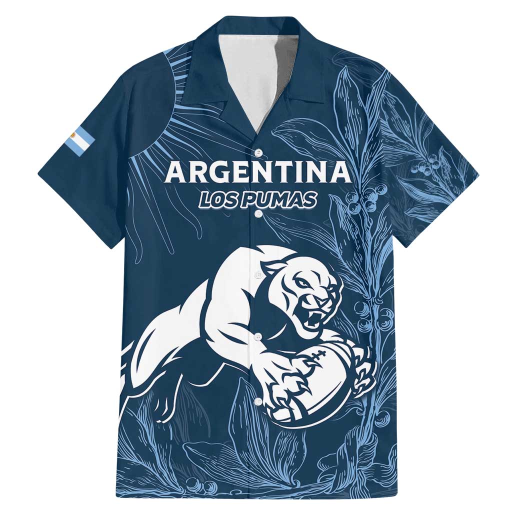 Argentina Rugby Los Pumas Custom Family Matching Mermaid Dress and Hawaiian Shirt Laurel Wreath Inspired - Wonder Print Shop