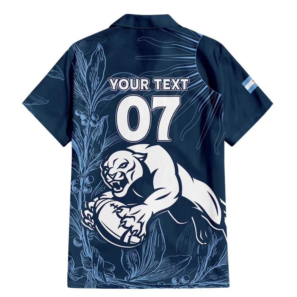 Argentina Rugby Los Pumas Custom Family Matching Mermaid Dress and Hawaiian Shirt Laurel Wreath Inspired - Wonder Print Shop