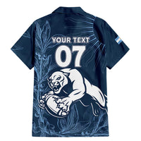 Argentina Rugby Los Pumas Custom Family Matching Mermaid Dress and Hawaiian Shirt Laurel Wreath Inspired - Wonder Print Shop