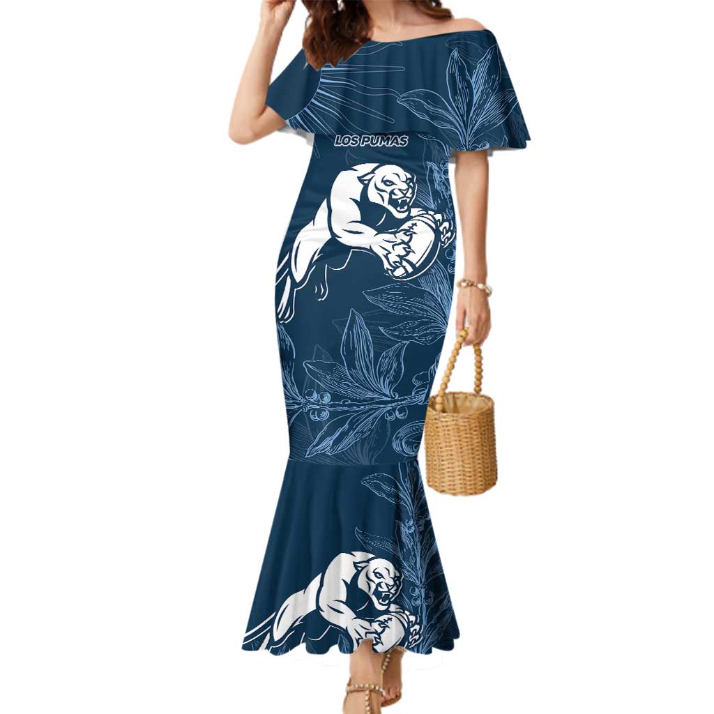 Argentina Rugby Los Pumas Custom Family Matching Mermaid Dress and Hawaiian Shirt Laurel Wreath Inspired - Wonder Print Shop