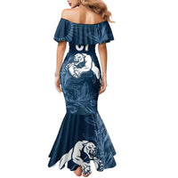 Argentina Rugby Los Pumas Custom Family Matching Mermaid Dress and Hawaiian Shirt Laurel Wreath Inspired - Wonder Print Shop