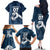 Argentina Rugby Los Pumas Custom Family Matching Off The Shoulder Long Sleeve Dress and Hawaiian Shirt Laurel Wreath Inspired - Wonder Print Shop