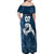 Argentina Rugby Los Pumas Custom Family Matching Off Shoulder Maxi Dress and Hawaiian Shirt Laurel Wreath Inspired - Wonder Print Shop