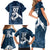 Argentina Rugby Los Pumas Custom Family Matching Short Sleeve Bodycon Dress and Hawaiian Shirt Laurel Wreath Inspired - Wonder Print Shop