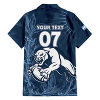 Argentina Rugby Los Pumas Custom Family Matching Short Sleeve Bodycon Dress and Hawaiian Shirt Laurel Wreath Inspired - Wonder Print Shop