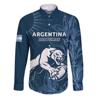 Argentina Rugby Los Pumas Custom Family Matching Summer Maxi Dress and Hawaiian Shirt Laurel Wreath Inspired - Wonder Print Shop
