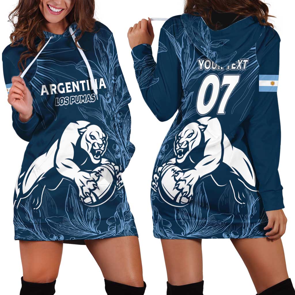 Argentina Rugby Los Pumas Custom Hoodie Dress Laurel Wreath Inspired - Wonder Print Shop