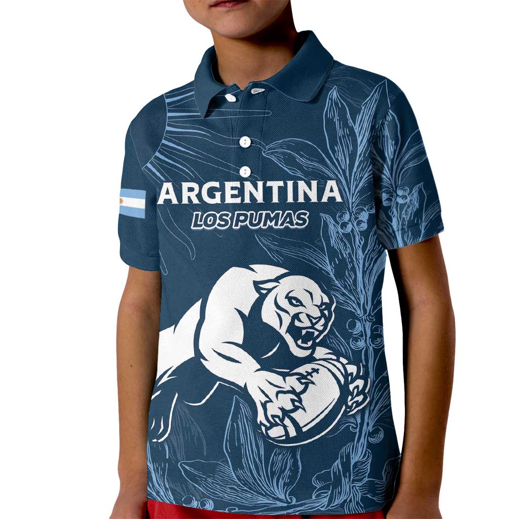 Argentina Rugby Los Pumas Custom Kid Polo Shirt Laurel Wreath Inspired - Wonder Print Shop