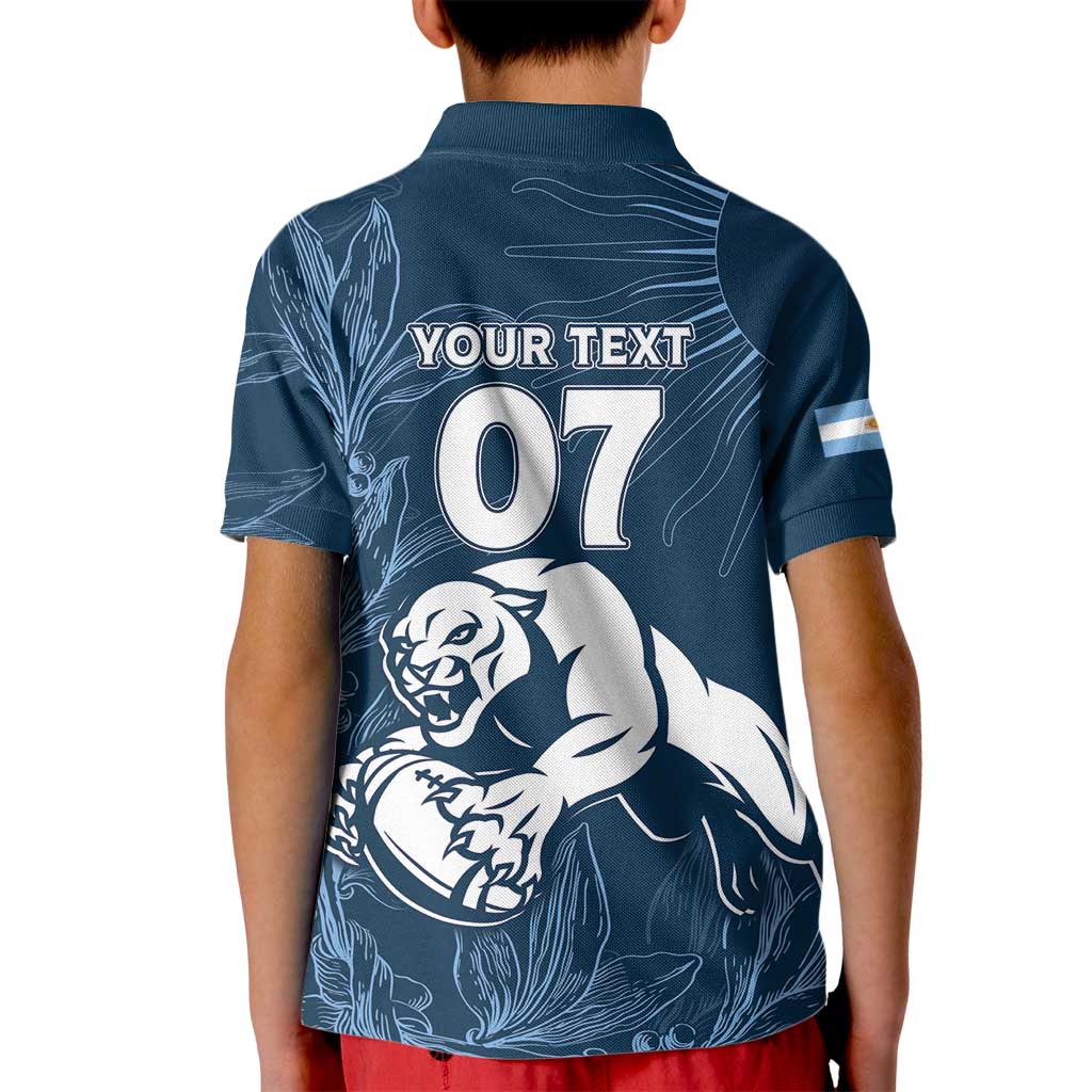 Argentina Rugby Los Pumas Custom Kid Polo Shirt Laurel Wreath Inspired - Wonder Print Shop